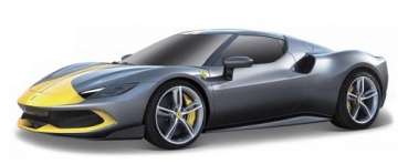 16017GY  Ferrari 296 GTB 2021 Grey/Yellow 1:18